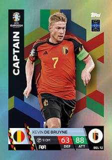 Kevin De Bruyne Belgium Topps Match Attax EURO 2024 Captain #BEL12